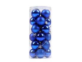 Pack 24 esferas Navidad chicas 2-5cm AZUL